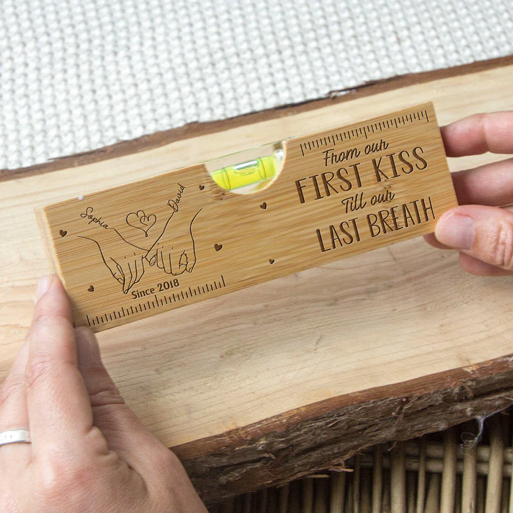 Only Love - Personalized Custom Engraved Wooden Spirit Level Bottle Opener - Image 2
