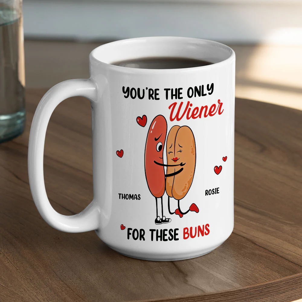 Only Wiener For My Buns - Personalized Custom Coffee Mug - Image 4