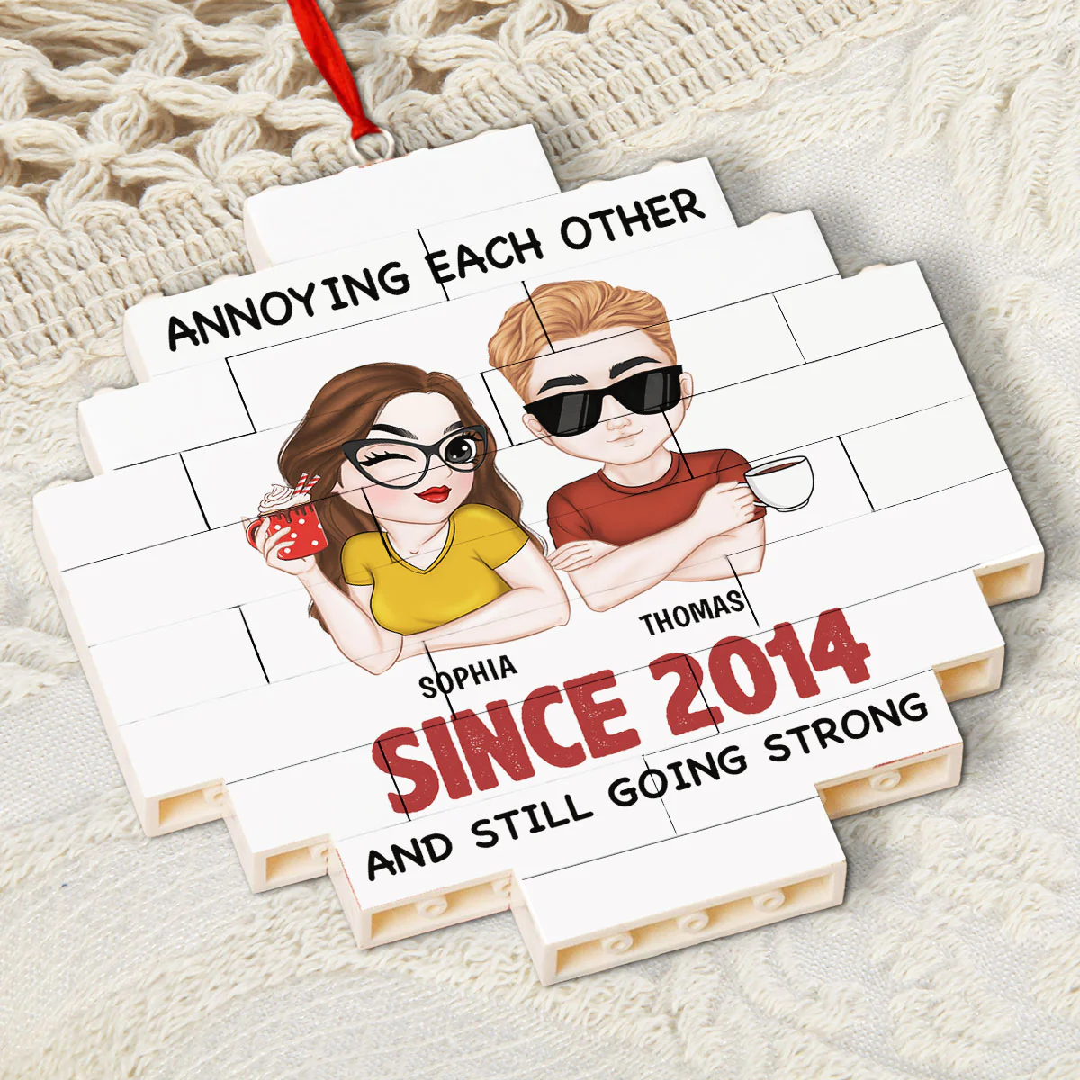 Only You - Personalized Custom Puzzle Ornament - Image 2