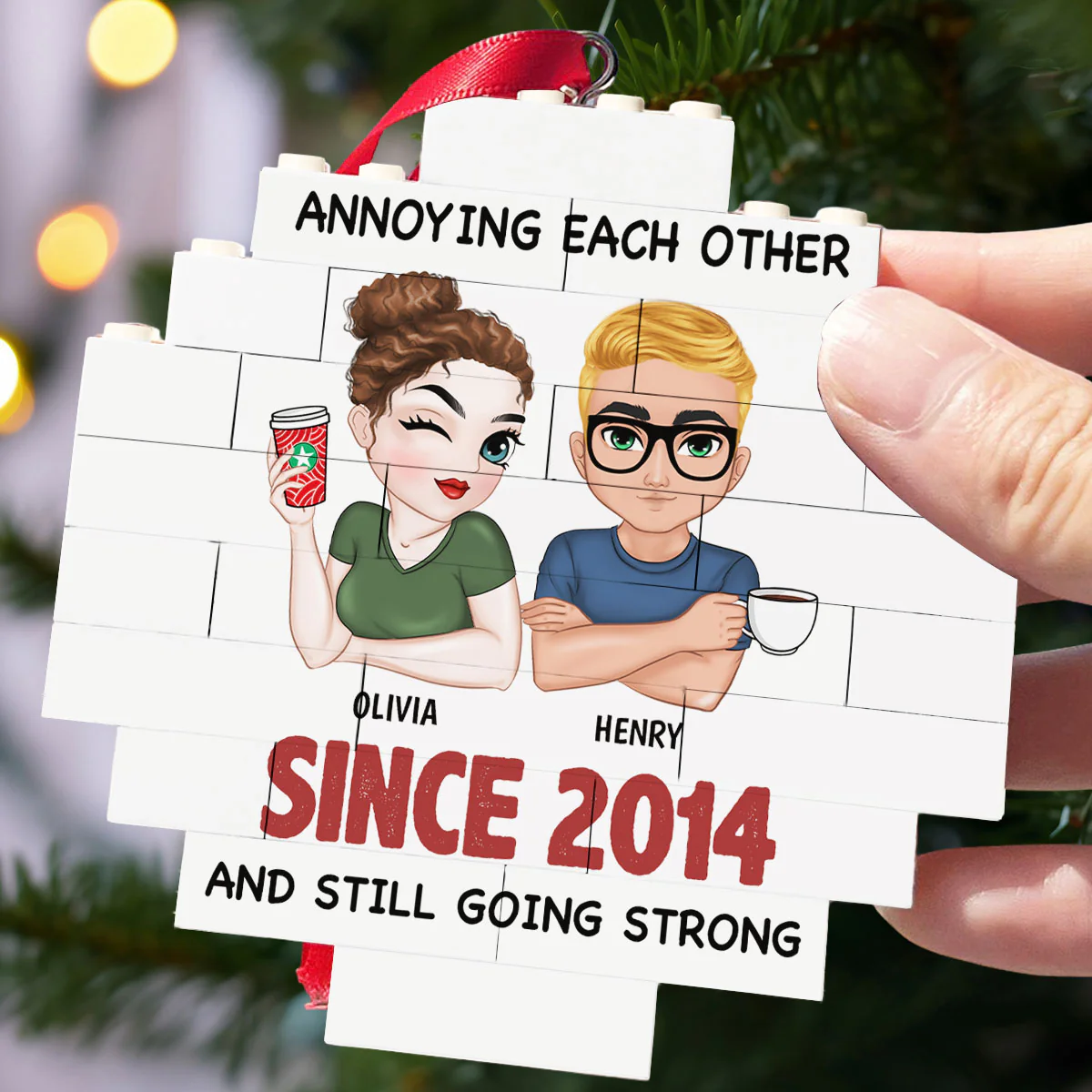 Only You - Personalized Custom Puzzle Ornament - Image 4
