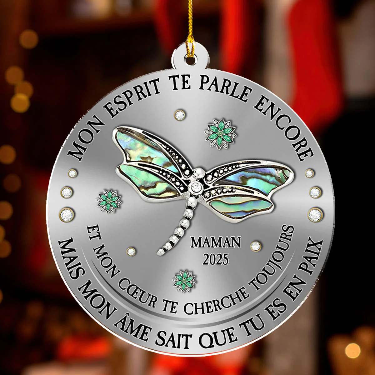 Ornement en Acrylique Personnalisé – Mon Esprit Mon Cœur Mon Âme - Image 2