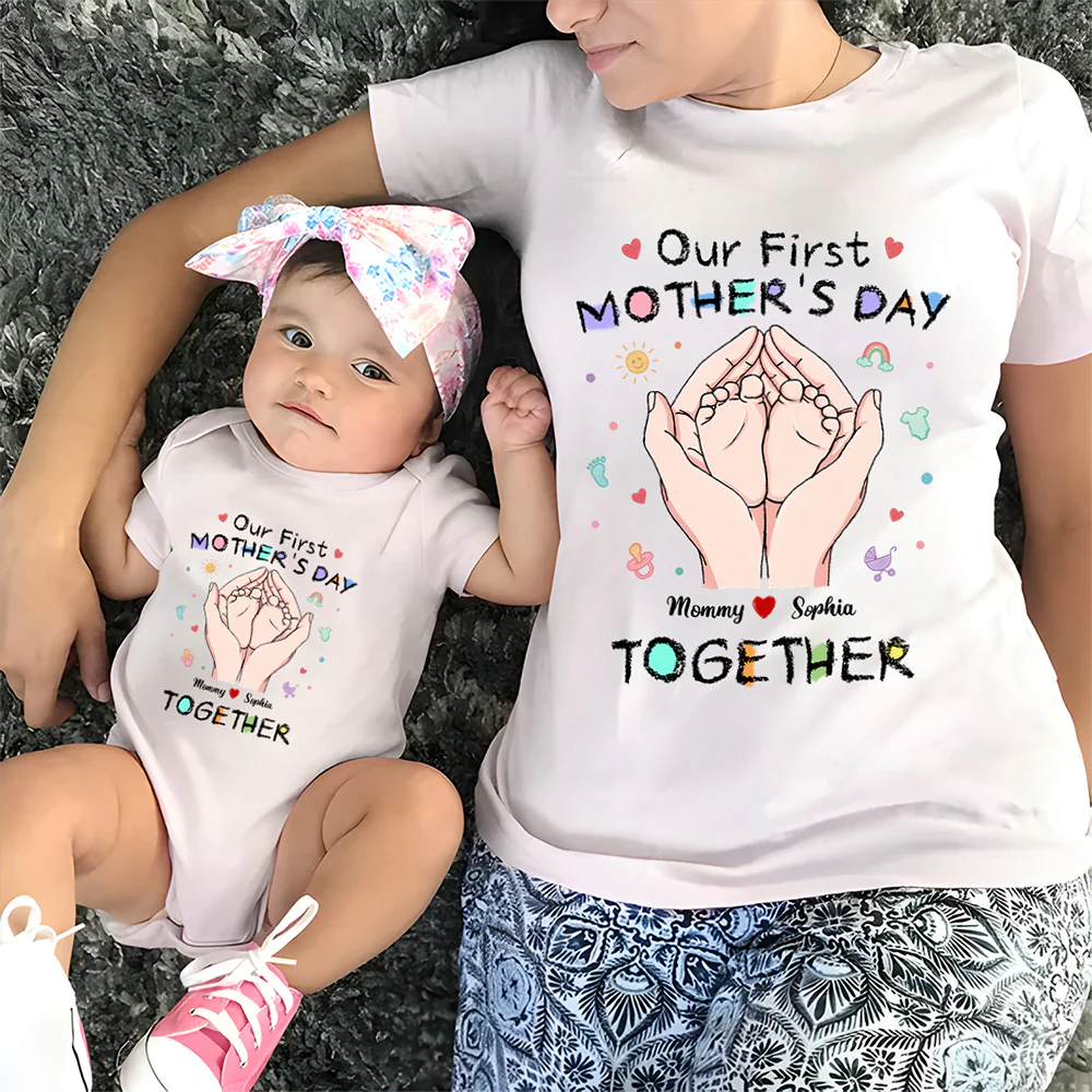 Our 1st Mothers Day - Personalized Custom Onesie