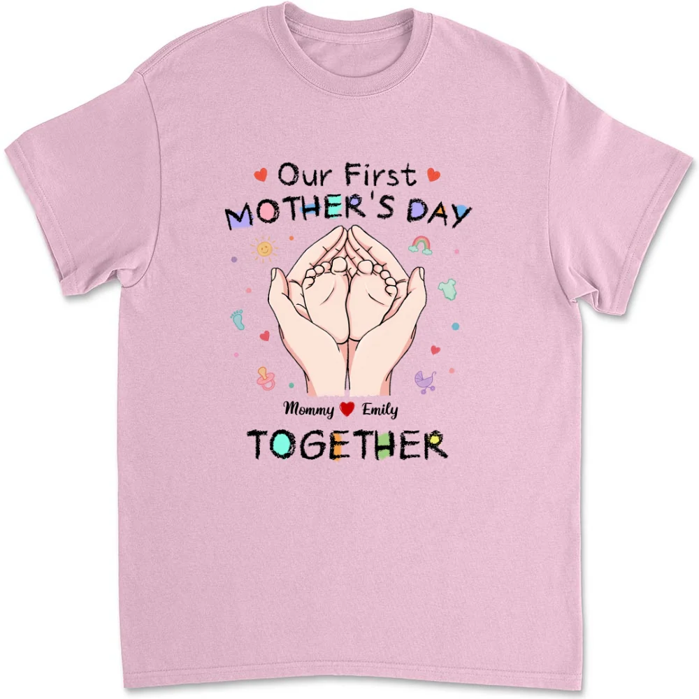 Our 1st Mothers Day - Personalized Custom T-shirt And Onesie - Image 7
