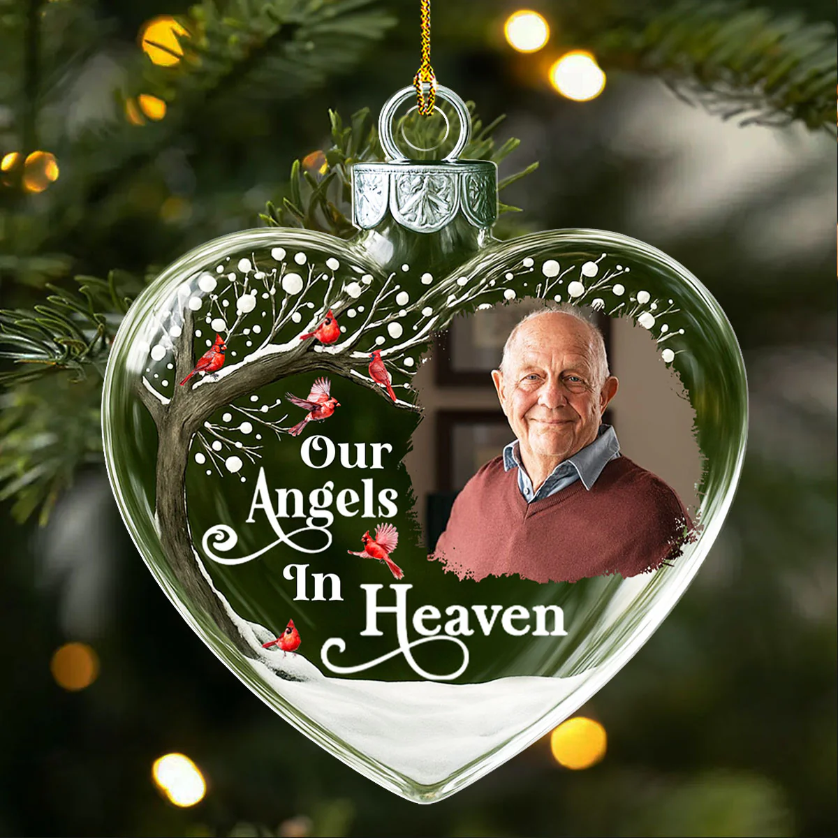 Our Angels In Heaven - Personalized Custom Acrylic Ornament - Image 2