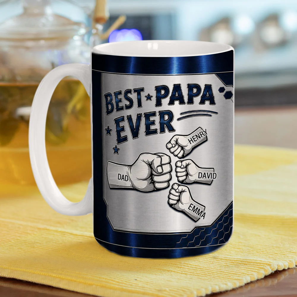 Our Best Daddy - Personalized Custom 3D Inflated Effect Mug - Image 5