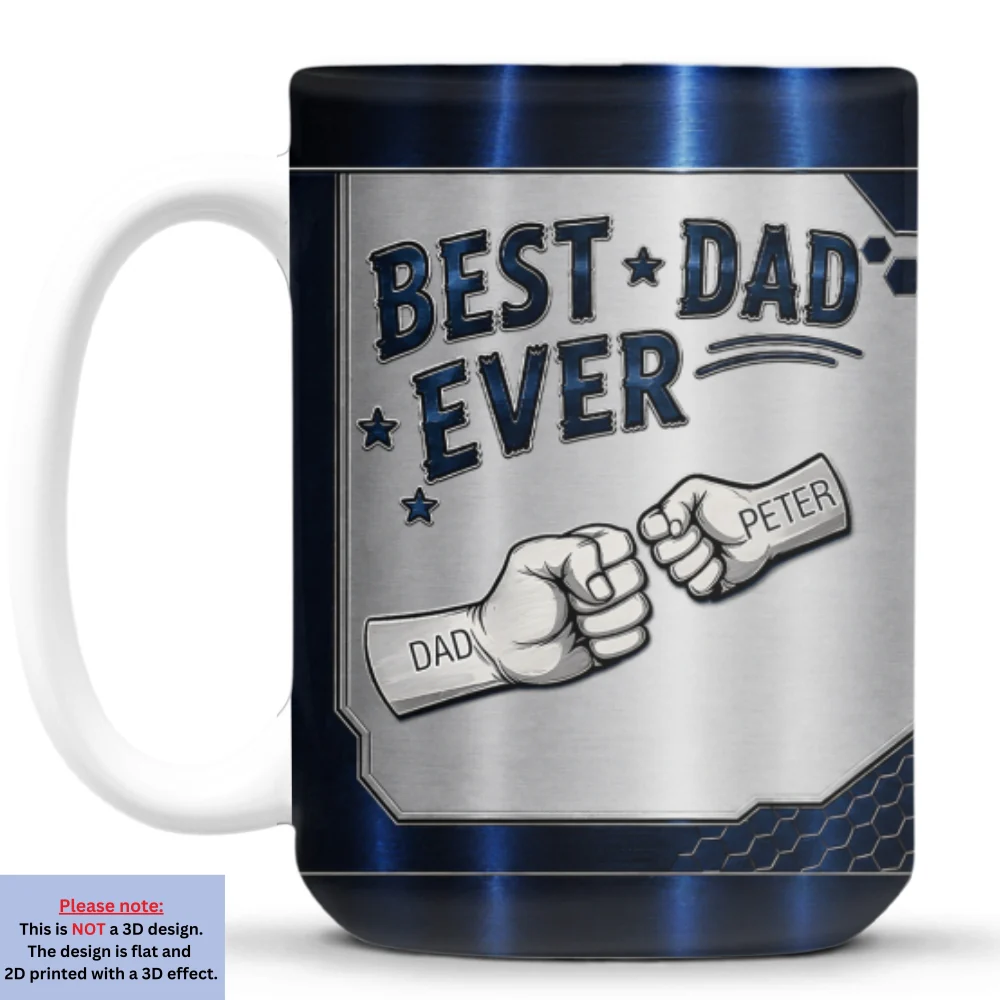Our Best Daddy - Personalized Custom 3D Inflated Effect Mug - Image 8
