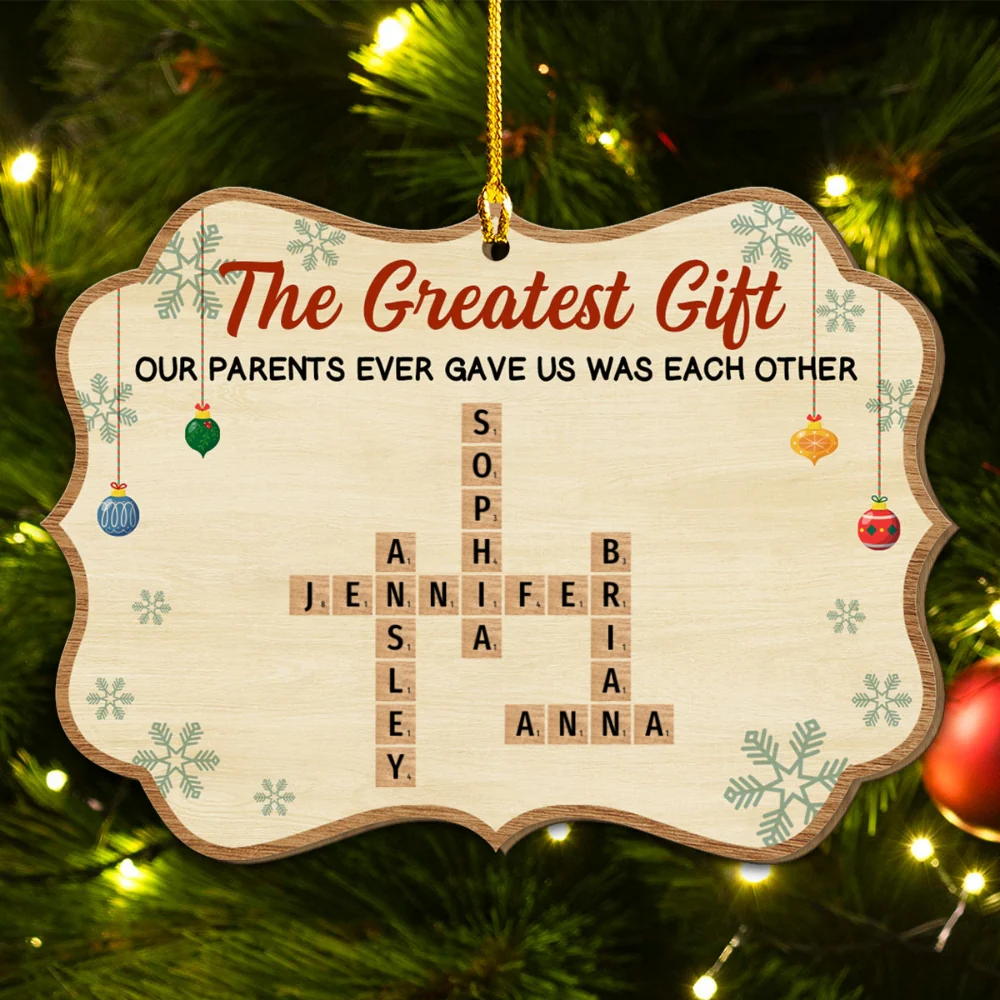 Our Best Gift Was Each Other - Personalized Custom Wood Ornament - Image 5