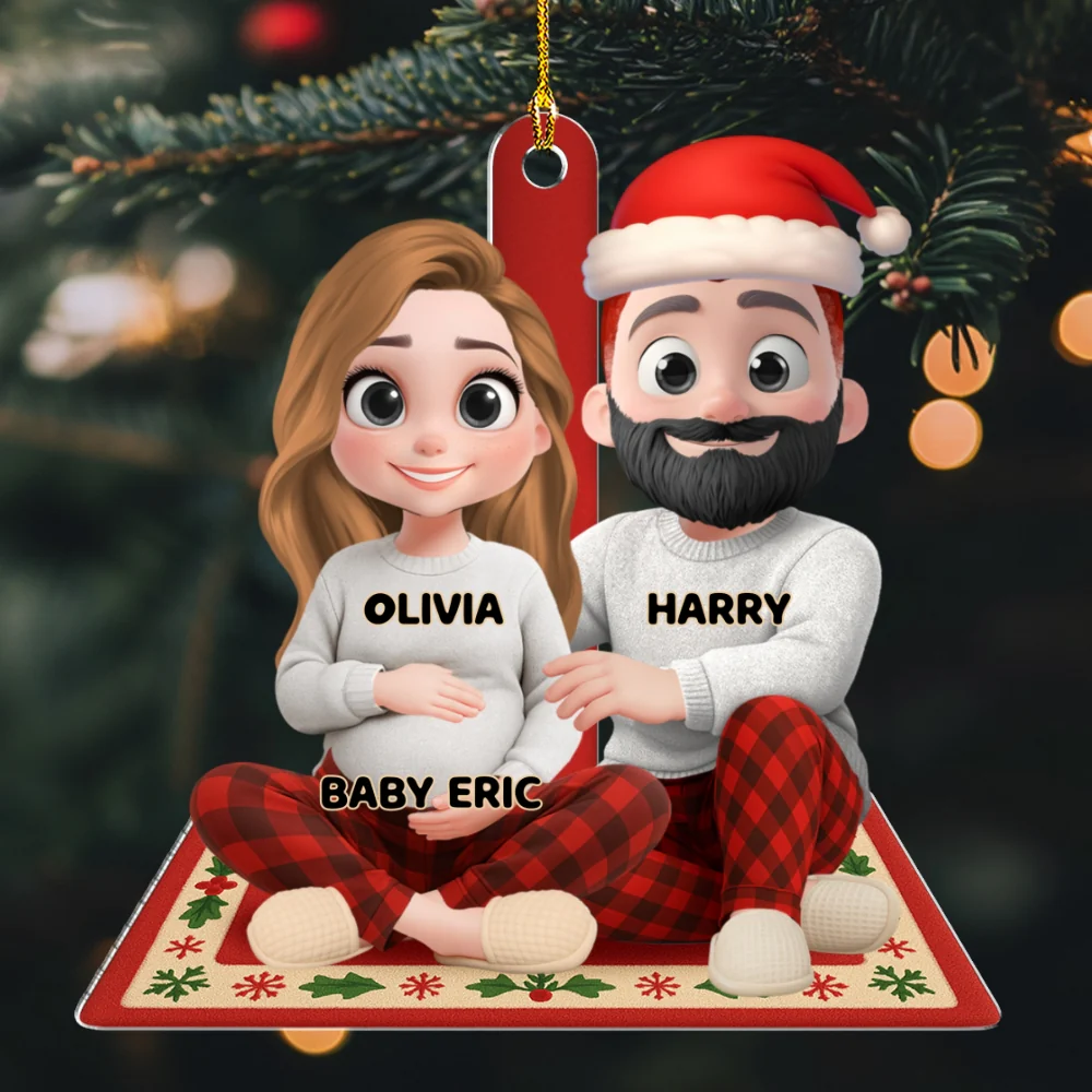 Our Bun In The Oven - Personalized Custom Acrylic Ornament - Image 6