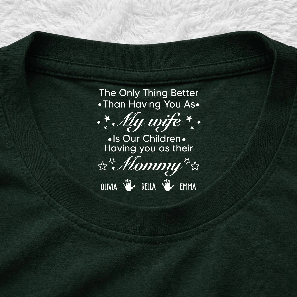 Our Children - Personalized Custom Inside Neck Print T-Shirt