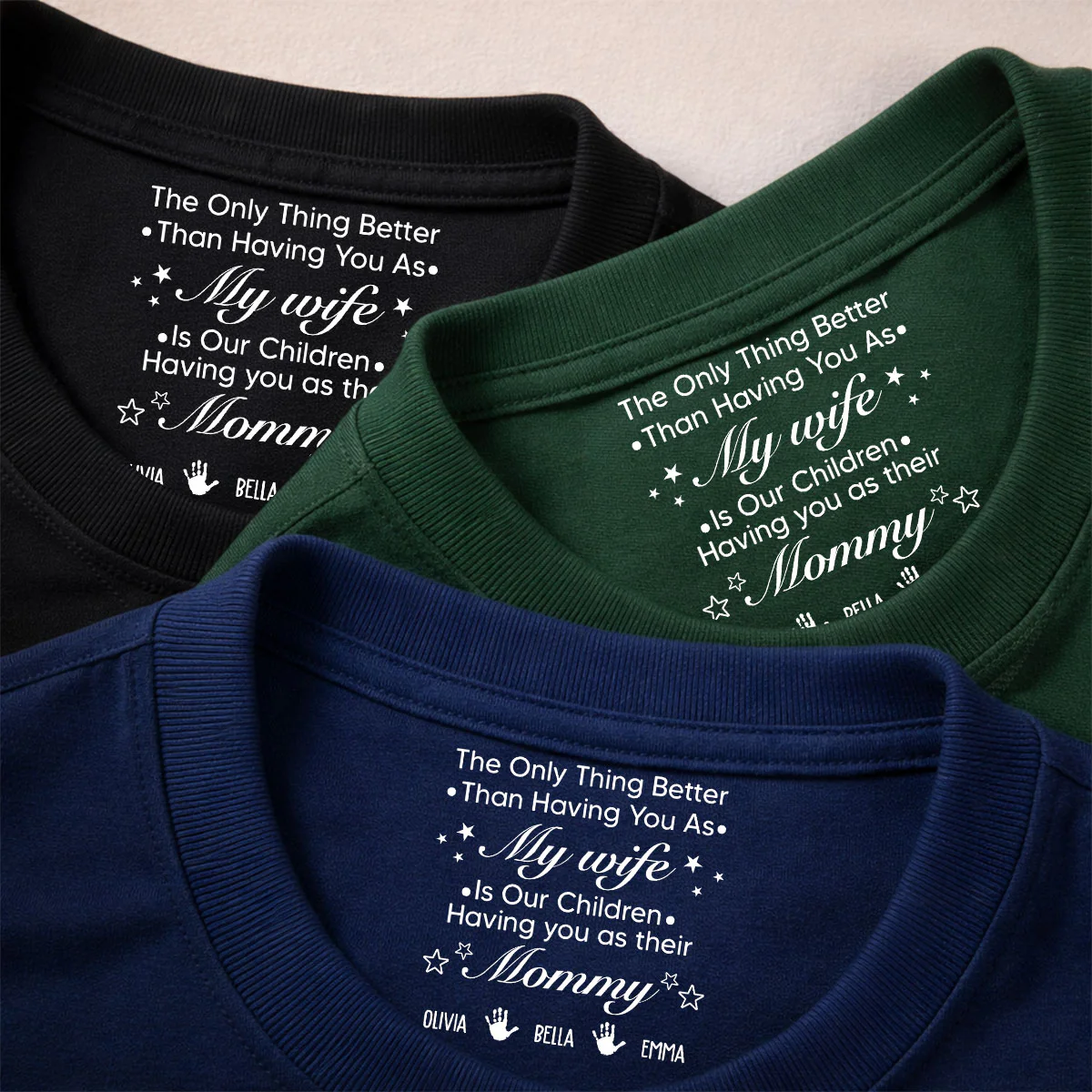 Our Children - Personalized Custom Inside Neck Print T-Shirt - Image 3