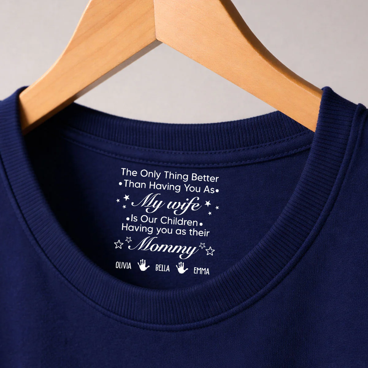 Our Children - Personalized Custom Inside Neck Print T-Shirt - Image 4
