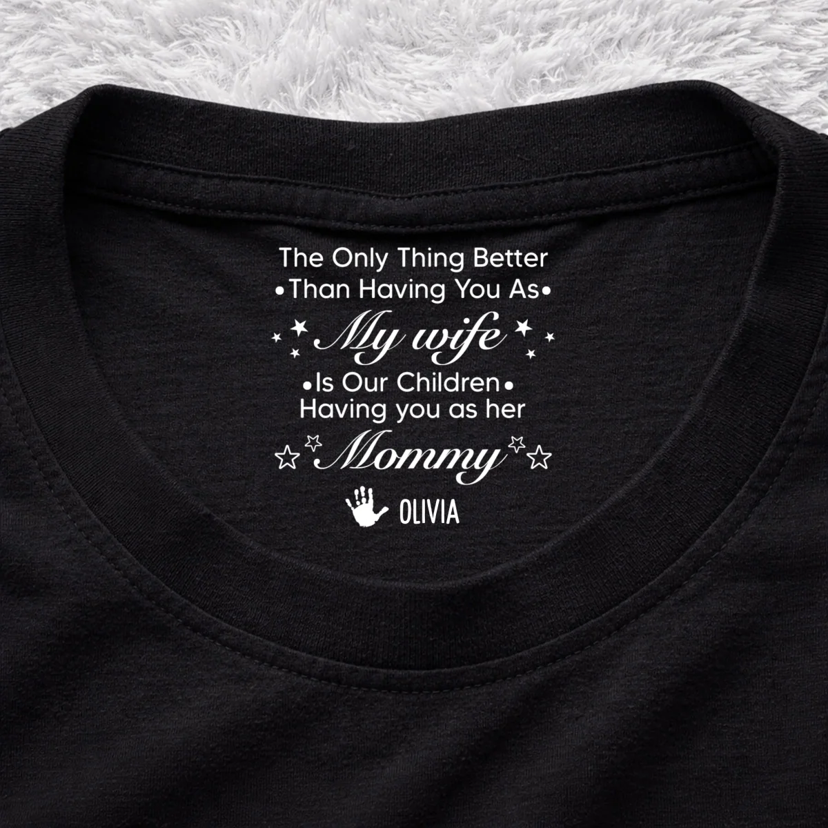 Our Children - Personalized Custom Inside Neck Print T-Shirt - Image 7