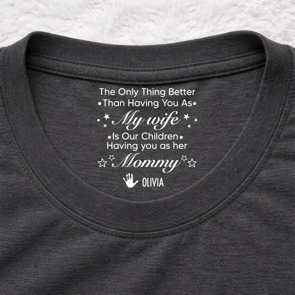 Our Children - Personalized Custom Inside Neck Print T-Shirt - Image 8