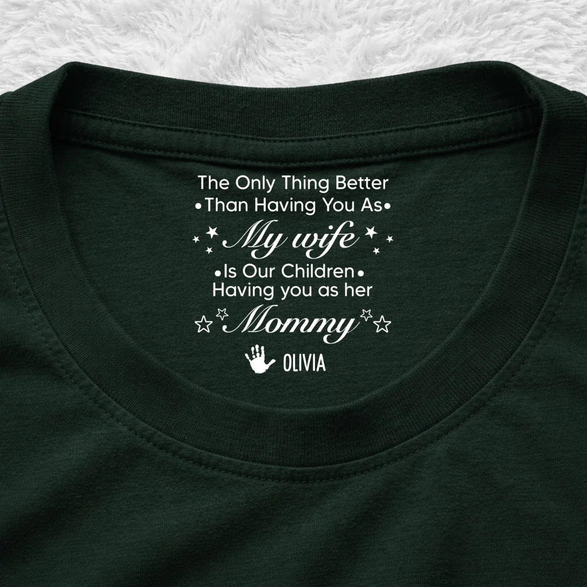 Our Children - Personalized Custom Inside Neck Print T-Shirt - Image 9