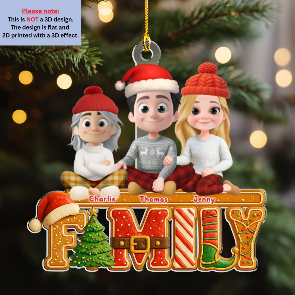 Our Christmas Cake Crew - Personalized Custom Acrylic Ornament - Image 6