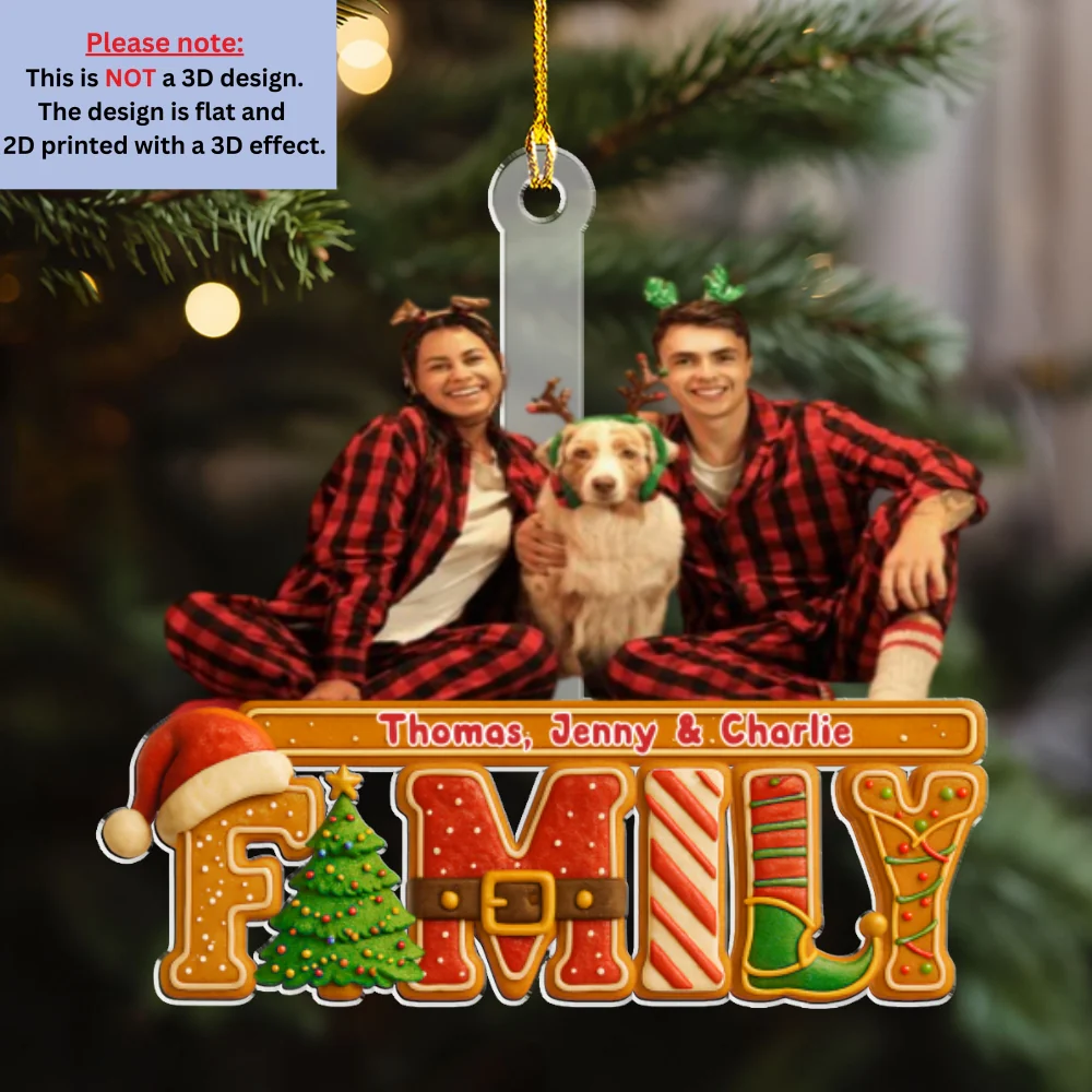 Our Christmas Cake Crew Photo - Personalized Custom Acrylic Ornament - Image 7