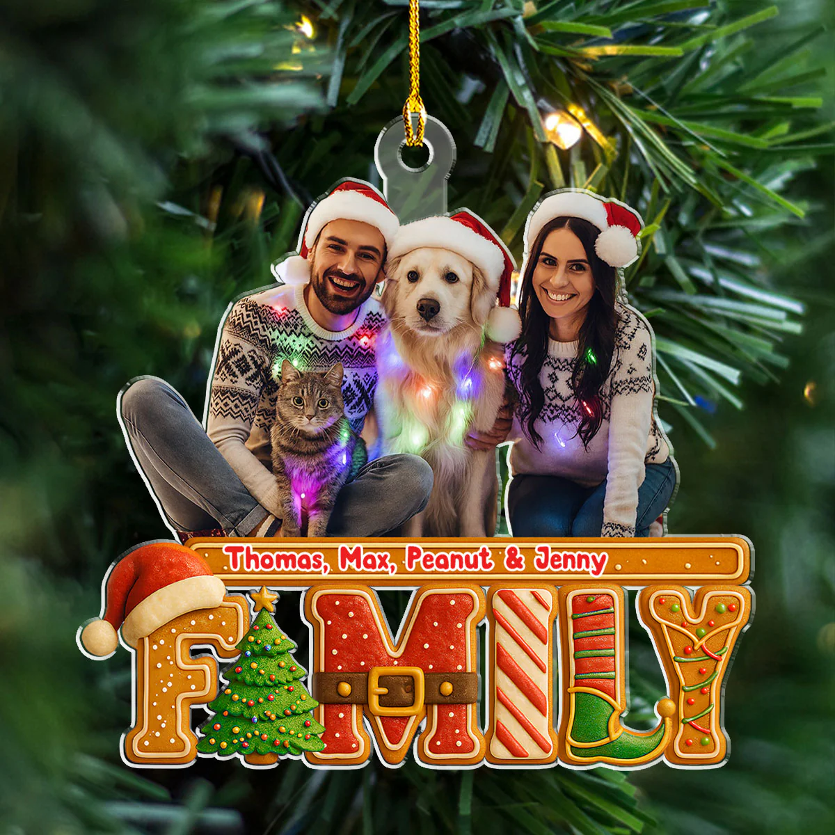 Our Christmas Laughter Photo - Personalized Custom Acrylic Ornament - Image 4