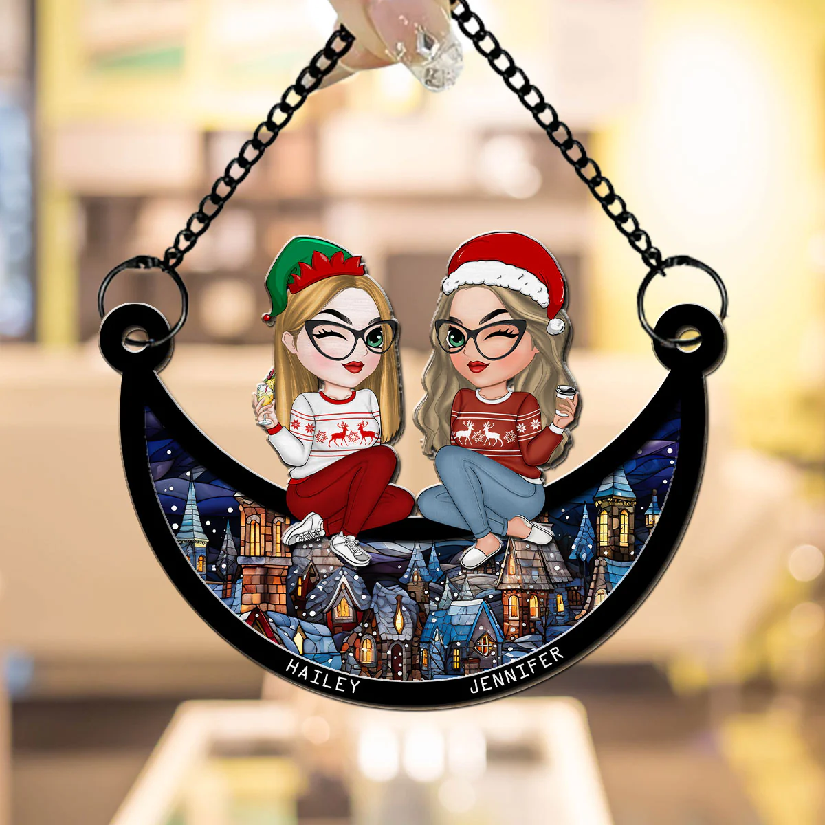 Our Christmas - Personalized Custom Suncatcher - Image 3