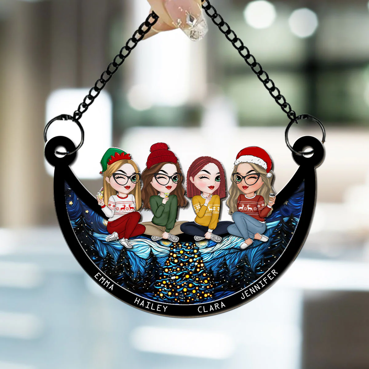 Our Christmas - Personalized Custom Suncatcher - Image 4