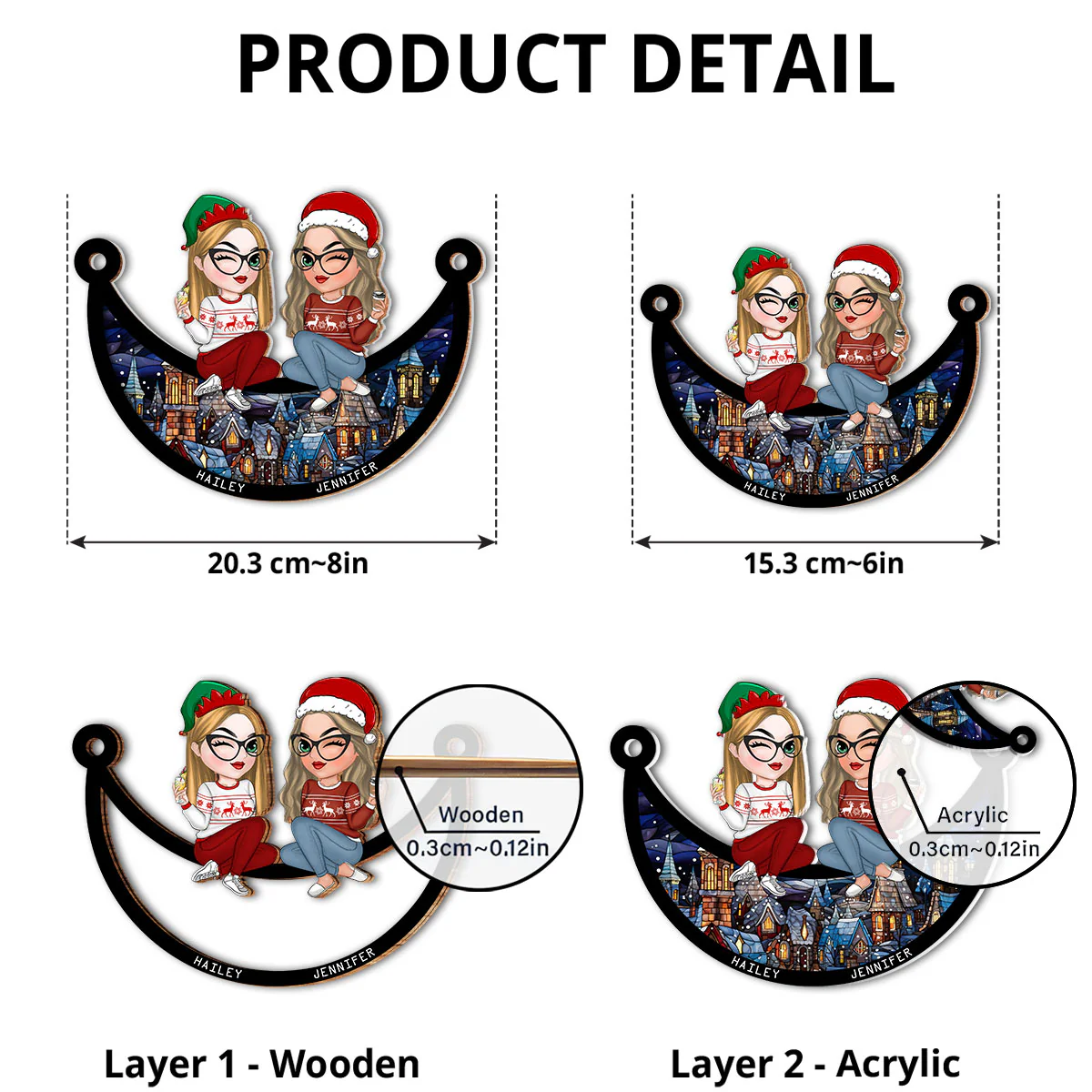 Our Christmas - Personalized Custom Suncatcher - Image 5