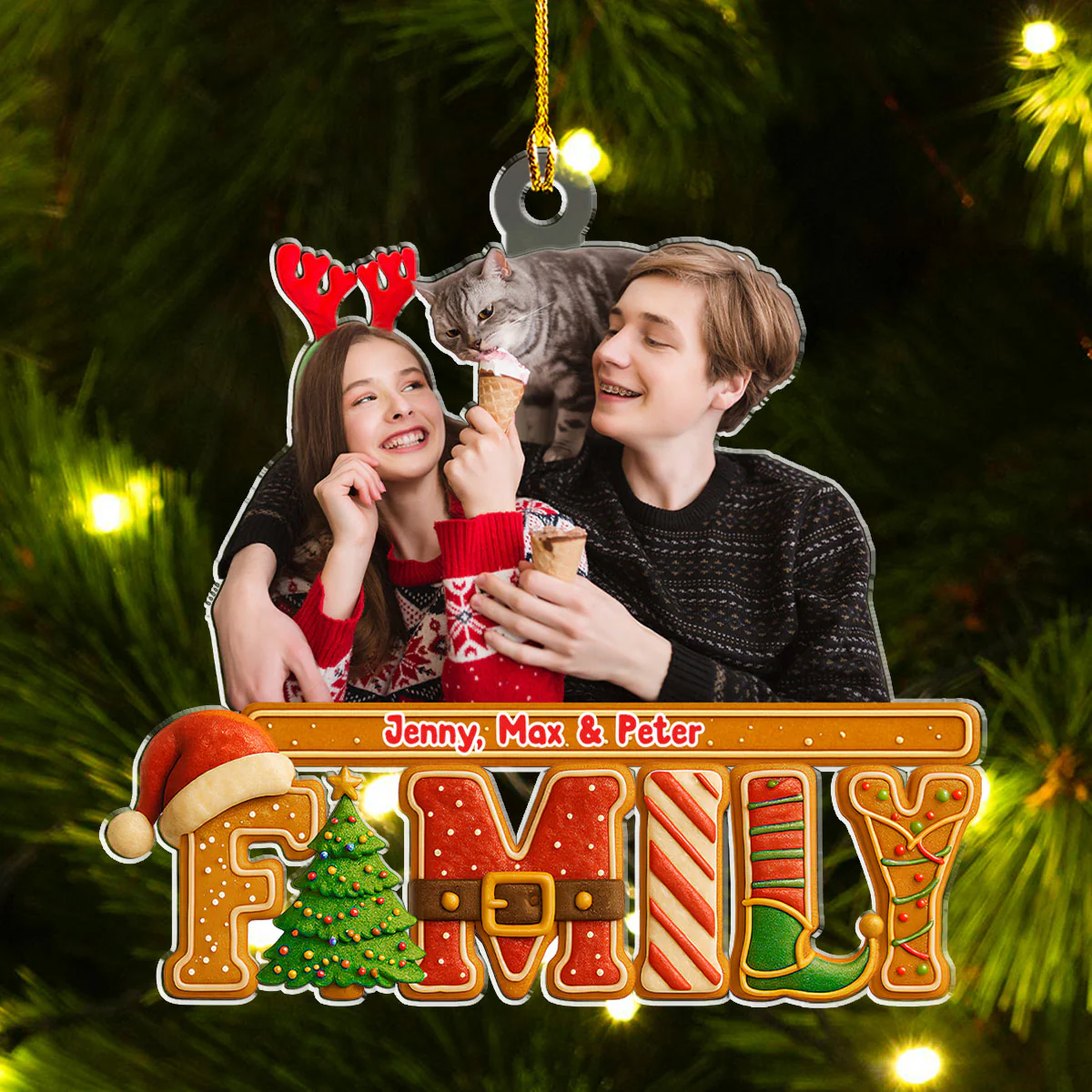 Our Christmas Story Photo - Personalized Custom Acrylic Ornament - Image 2