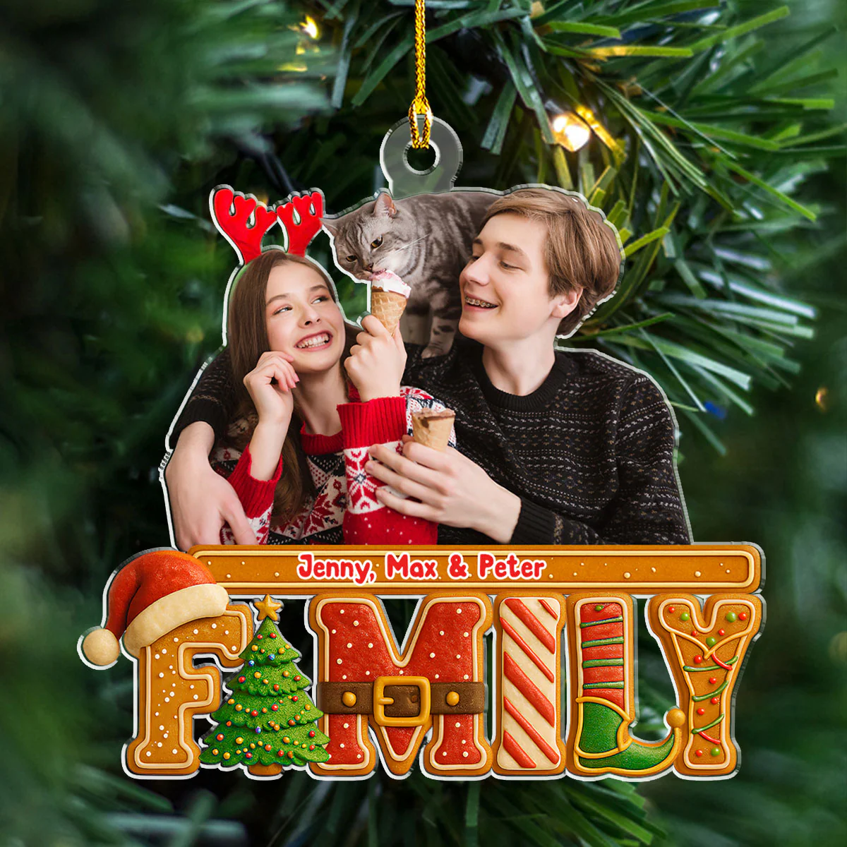 Our Christmas Story Photo - Personalized Custom Acrylic Ornament - Image 4