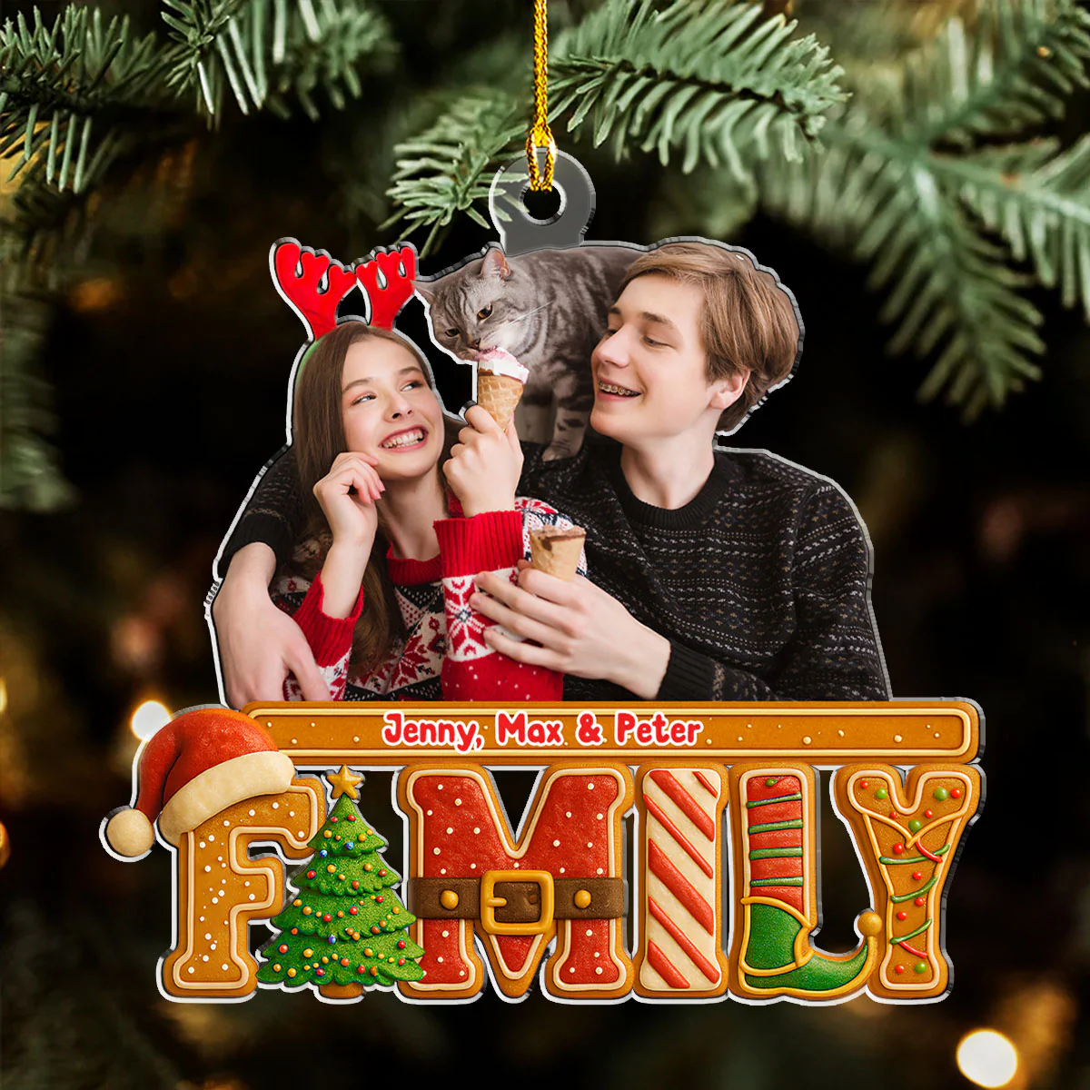 Our Christmas Story Photo - Personalized Custom Acrylic Ornament - Image 5