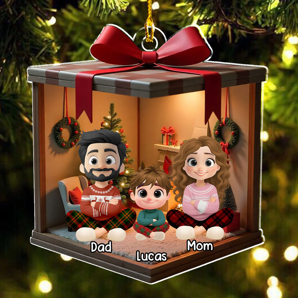 Our Cozy Christmas Together - Personalized Custom Acrylic Ornament