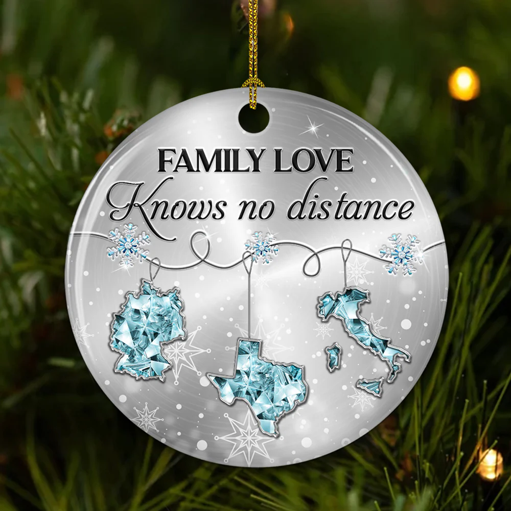 Our Family 2025 - Personalized Custom 3D Inflated Effect Ceramic Ornament - Image 6