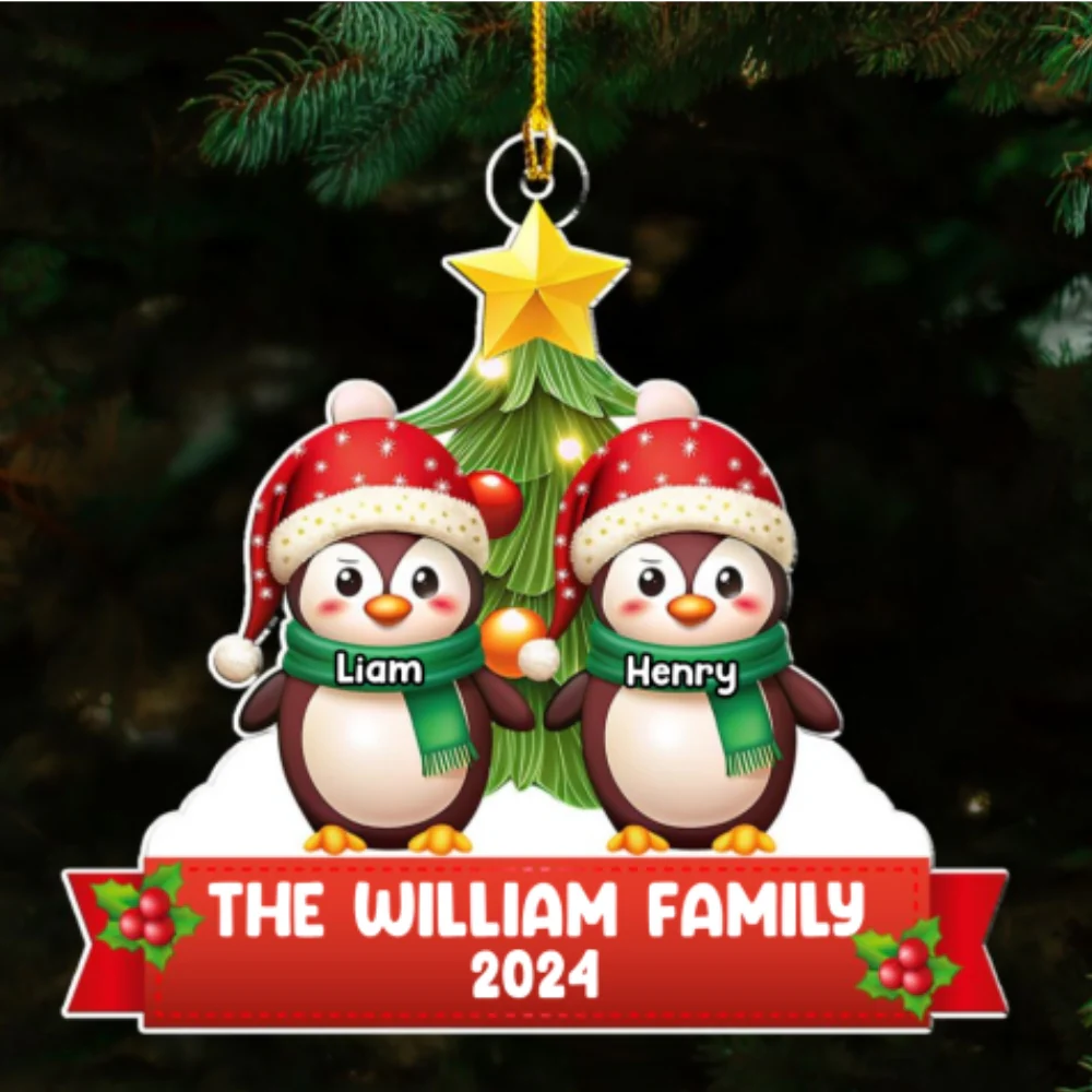 Our Family At Christmas 2024 - Personalized Custom Acrylic Ornament - Image 6