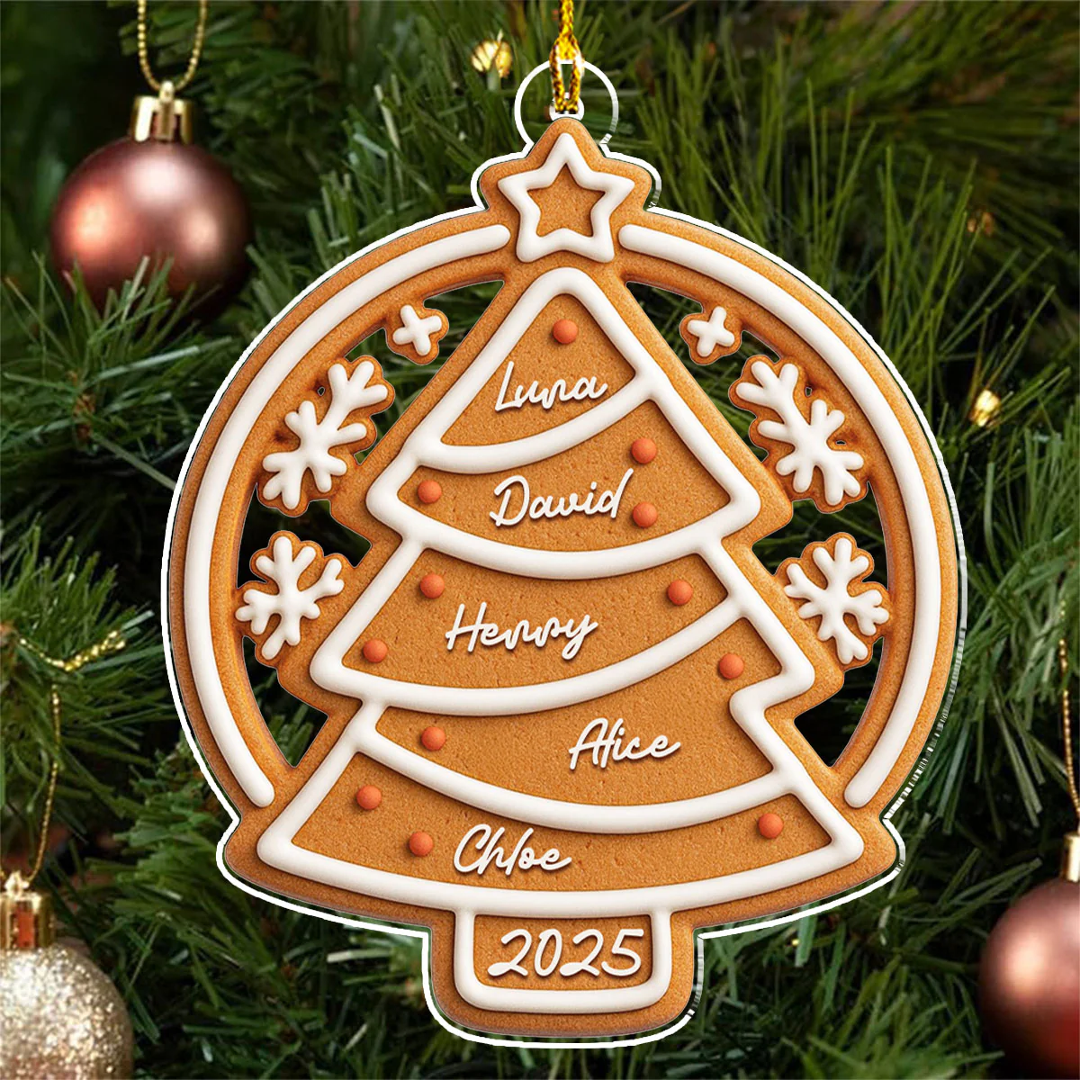 Our Family Cake - Personalized Custom Acrylic Ornament - Image 4