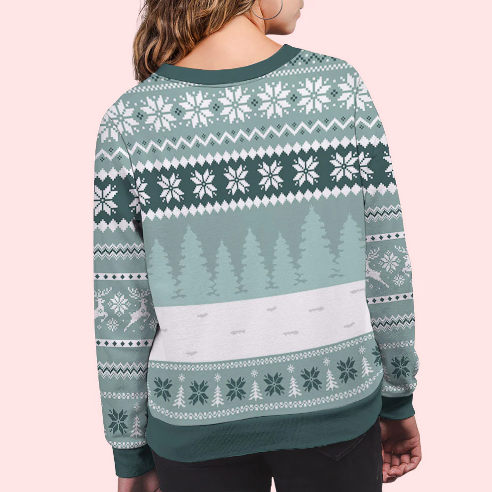 Our Family Christmas Sweatshirt - Personalized Custom All-Over-Print Sweatshirt - Image 4