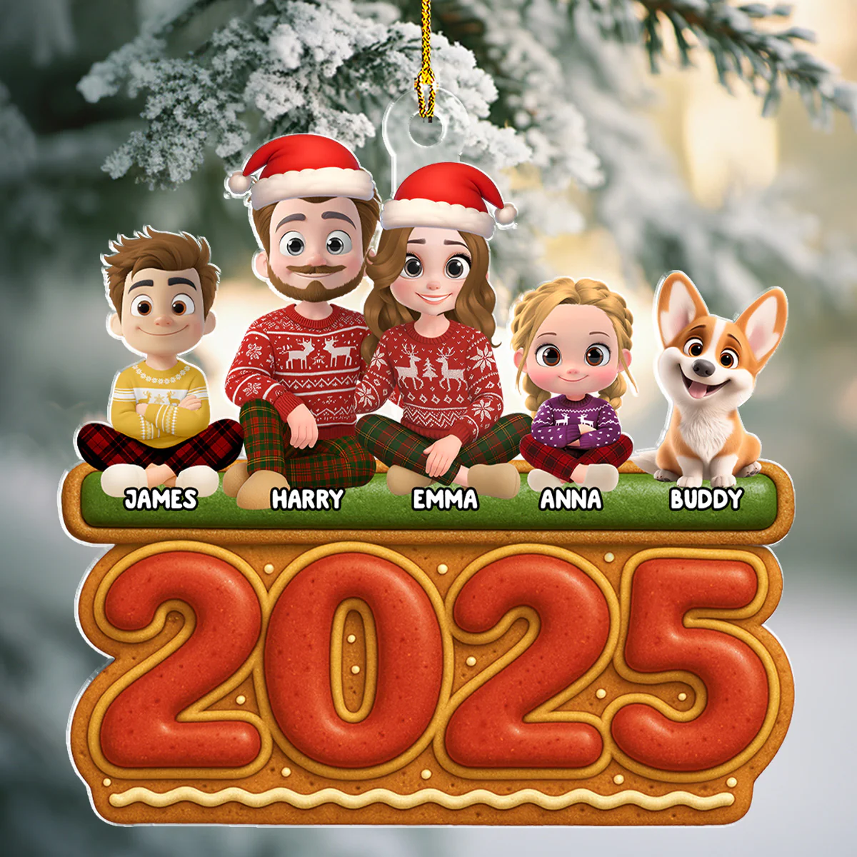 Our Family Cookies - Personalized Custom Acrylic Ornament - Image 3