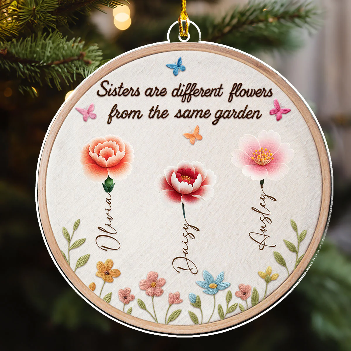 Sisters Is The Greatest Gift Ever - Personalized Custom Acrylic Ornament