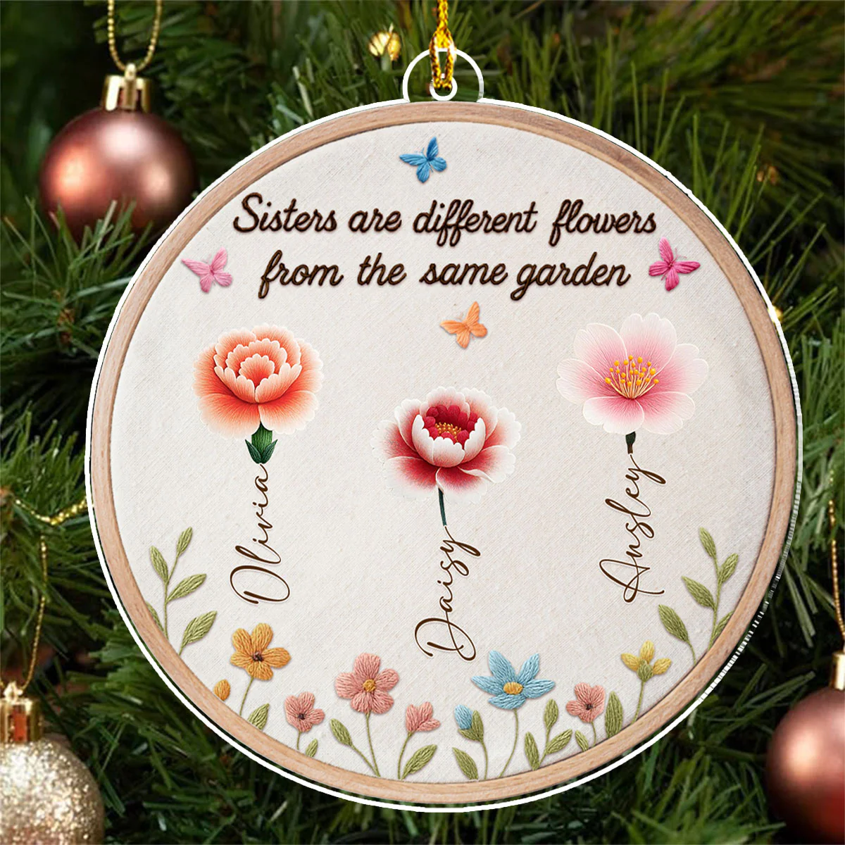 Sisters Is The Greatest Gift Ever - Personalized Custom Acrylic Ornament - Image 3