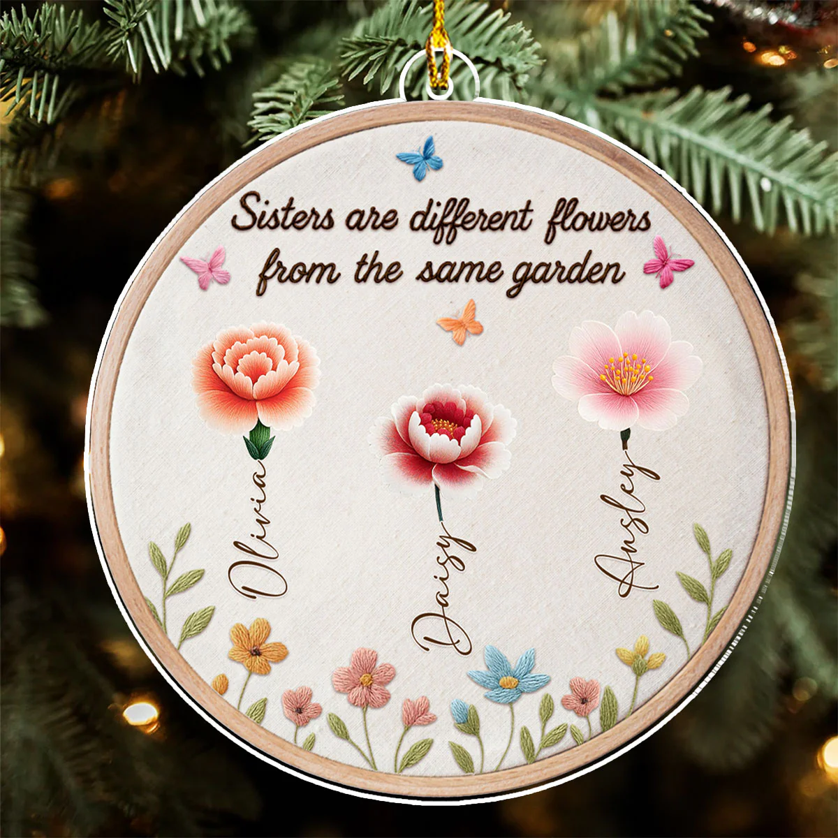 Sisters Is The Greatest Gift Ever - Personalized Custom Acrylic Ornament - Image 4