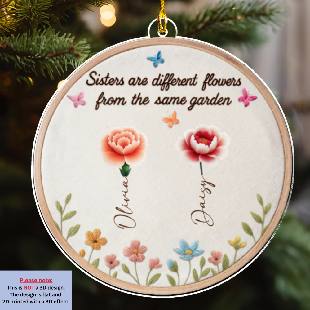 Sisters Is The Greatest Gift Ever - Personalized Custom Acrylic Ornament - Image 6
