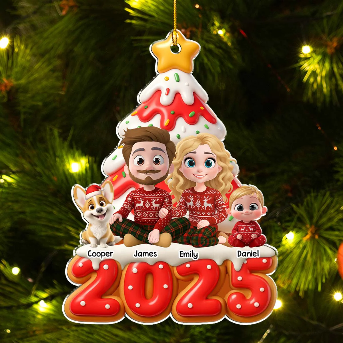 Our Family Is Sweet - Personalized Custom Acrylic Ornament - Image 3