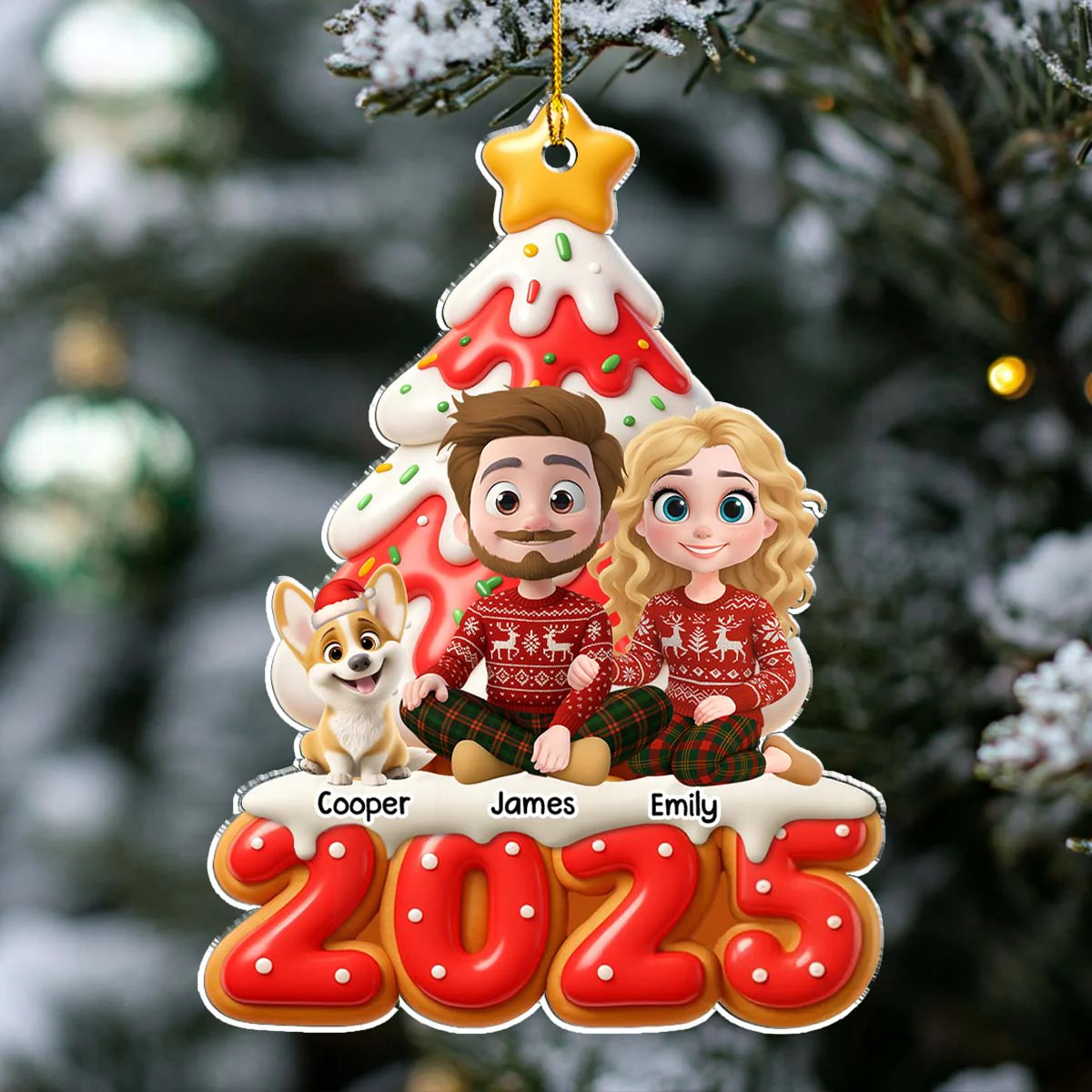 Our Family Is Sweet - Personalized Custom Acrylic Ornament - Image 4