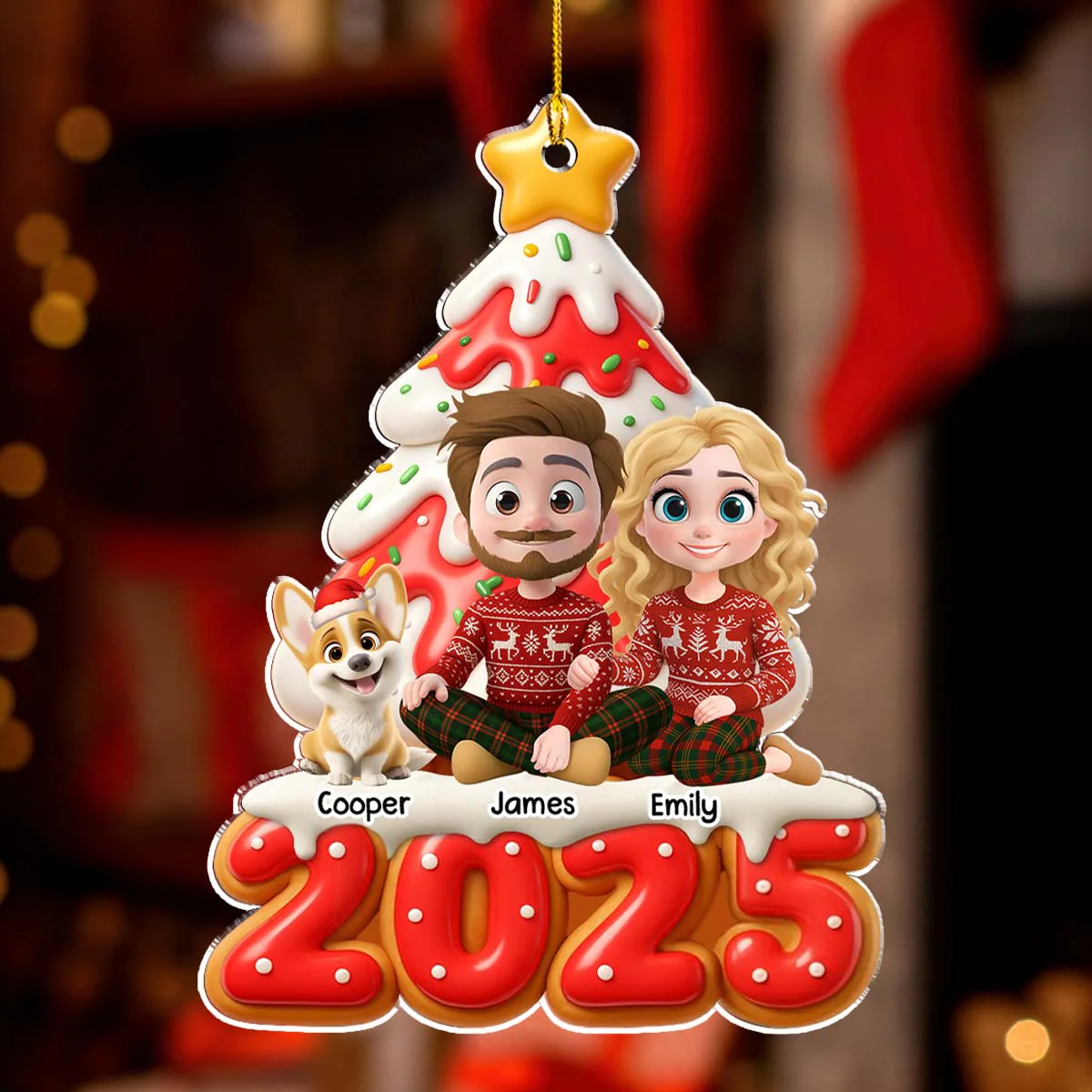 Our Family Is Sweet - Personalized Custom Acrylic Ornament - Image 5