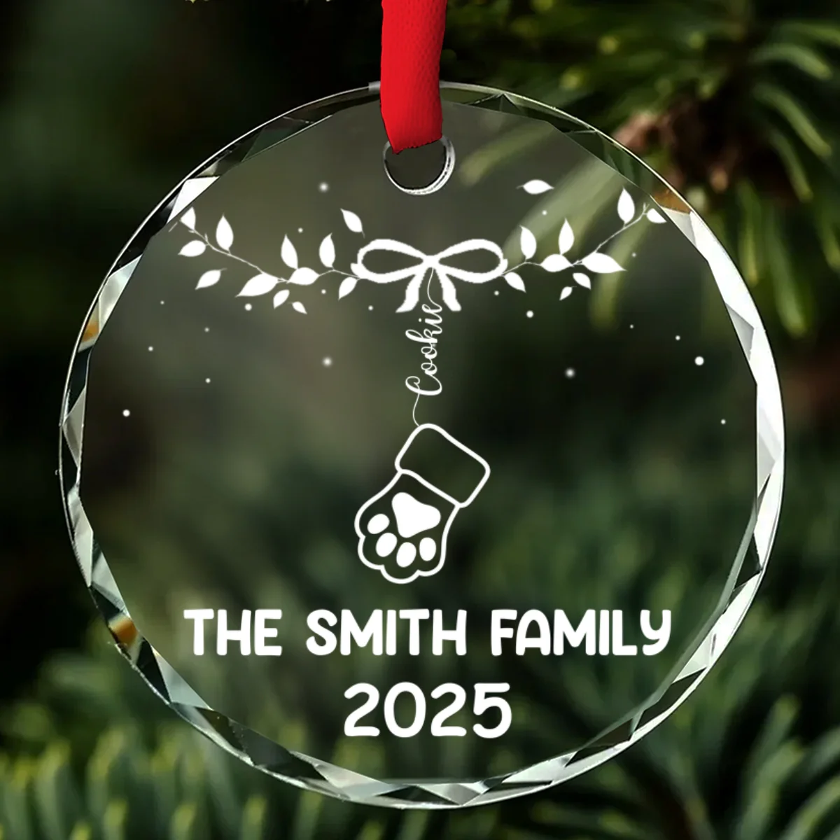 Our Family Love - Personalized Custom Glass Ornament - Image 6