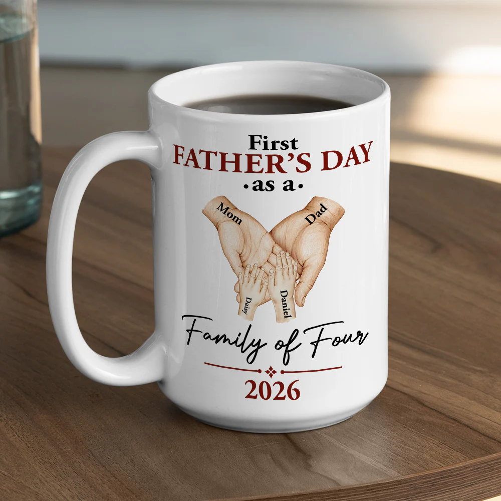 Our Family Of Three - Personalized Custom Coffee Mug - Image 5