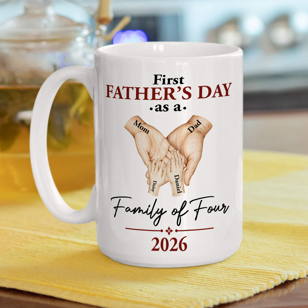 Our Family Of Three - Personalized Custom Coffee Mug - Image 6