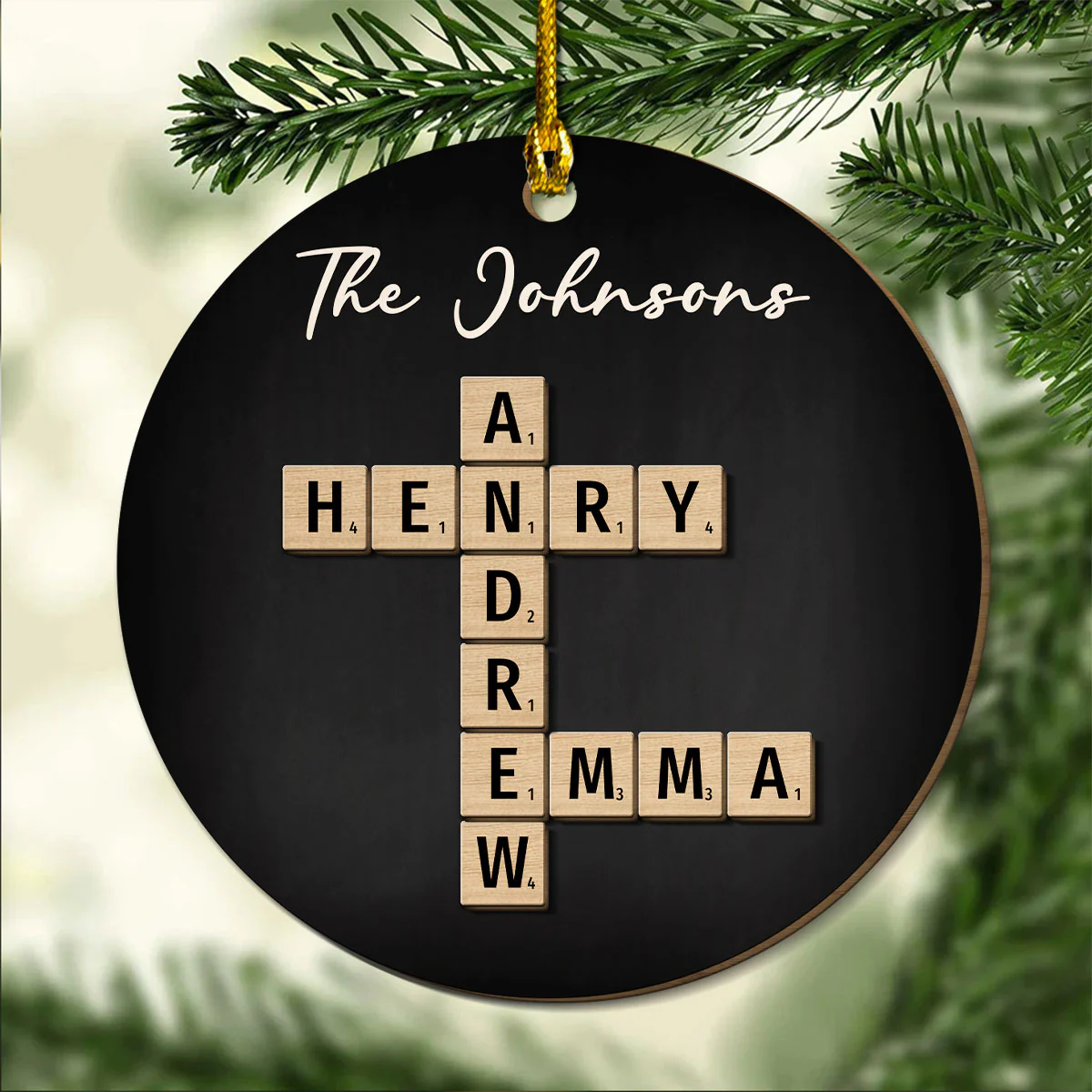 Our Family - Personalized Custom Freeshape 2-Layered Wood Ornament - Image 2