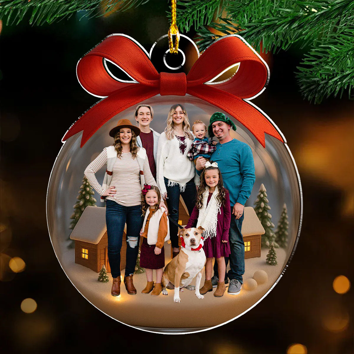 Our Family Picture - Personalized Custom Acrylic Ornament - Image 4