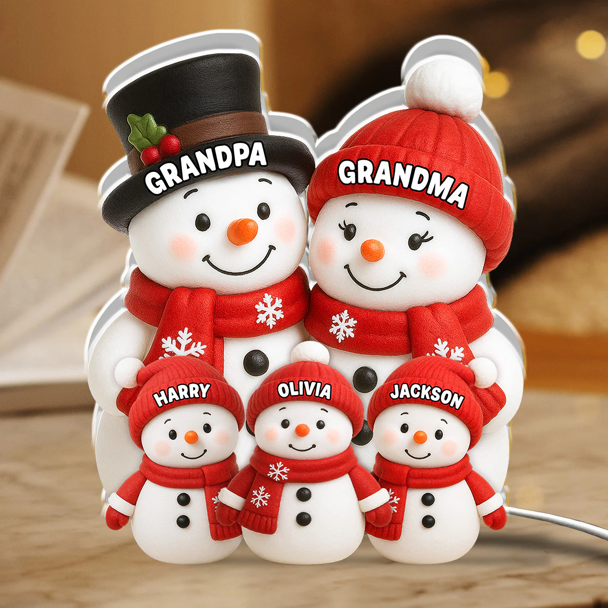 Our Family Snow - Personalized Light Box - Image 3