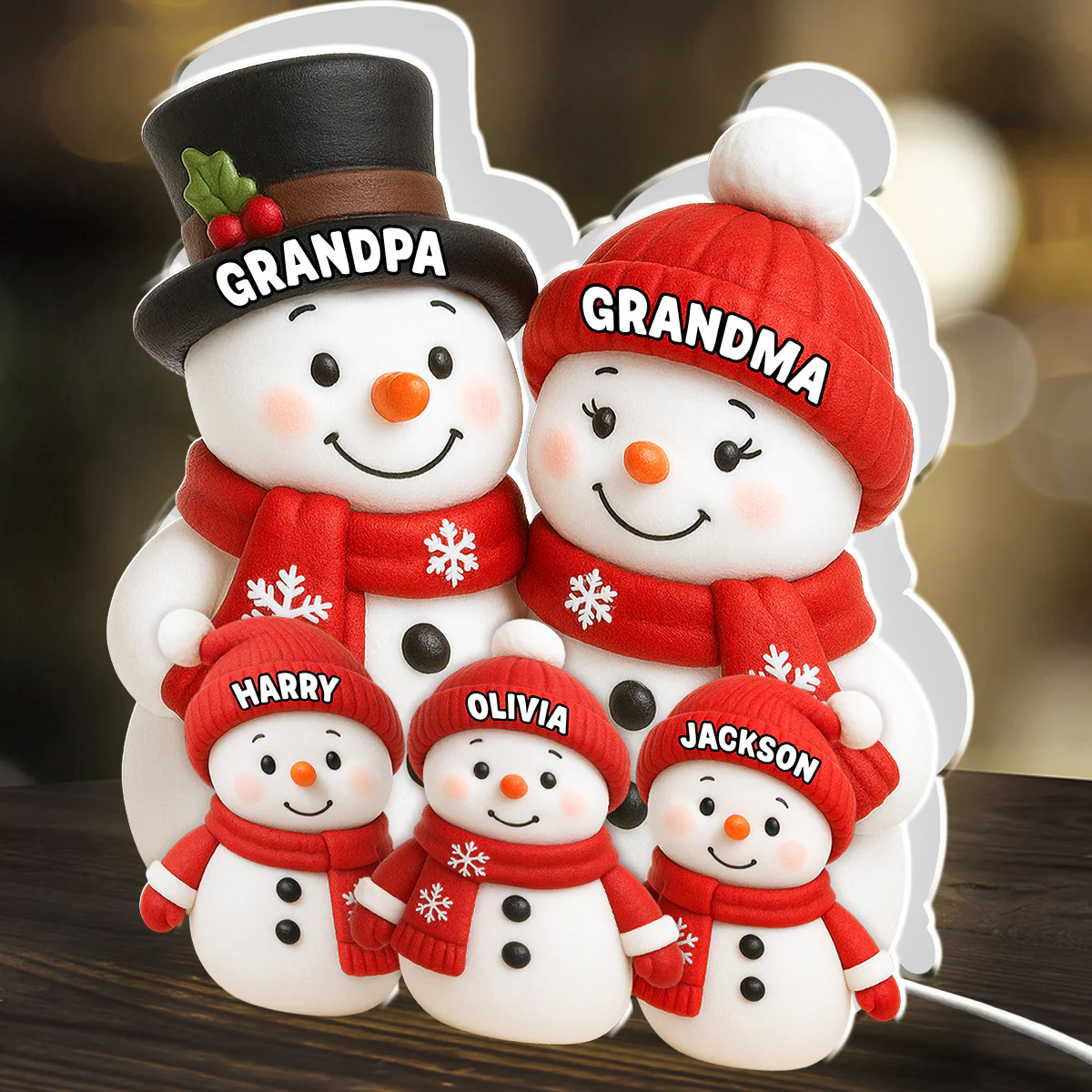 Our Family Snow - Personalized Light Box - Image 4