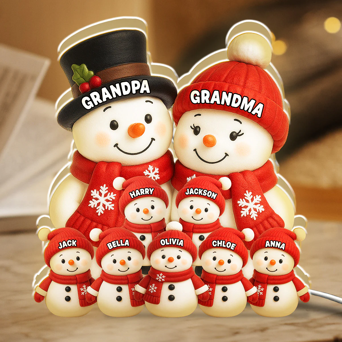 Our Family Snow - Personalized Light Box - Image 6