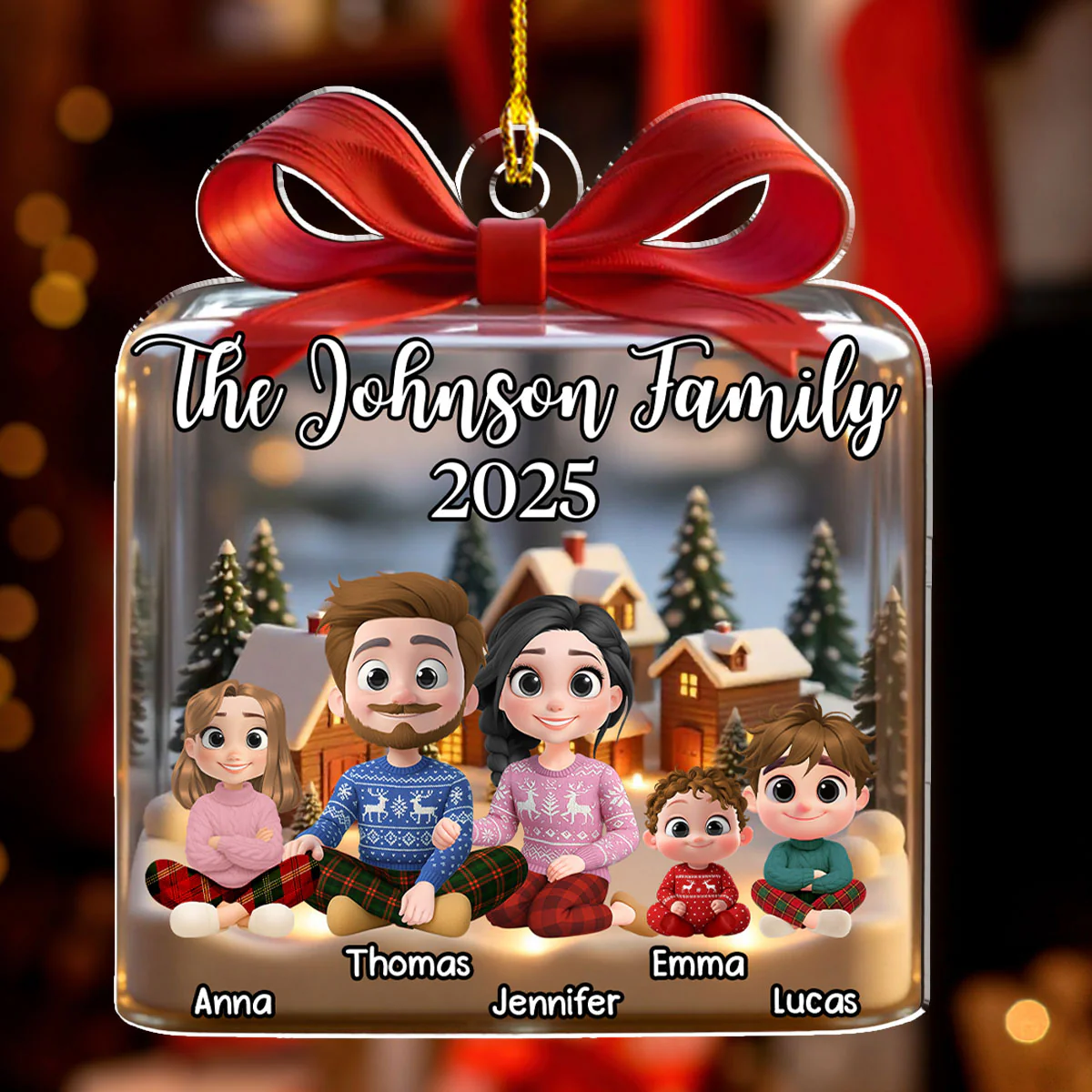 Our Family This Year - Personalized Custom Acrylic Ornament - Image 2