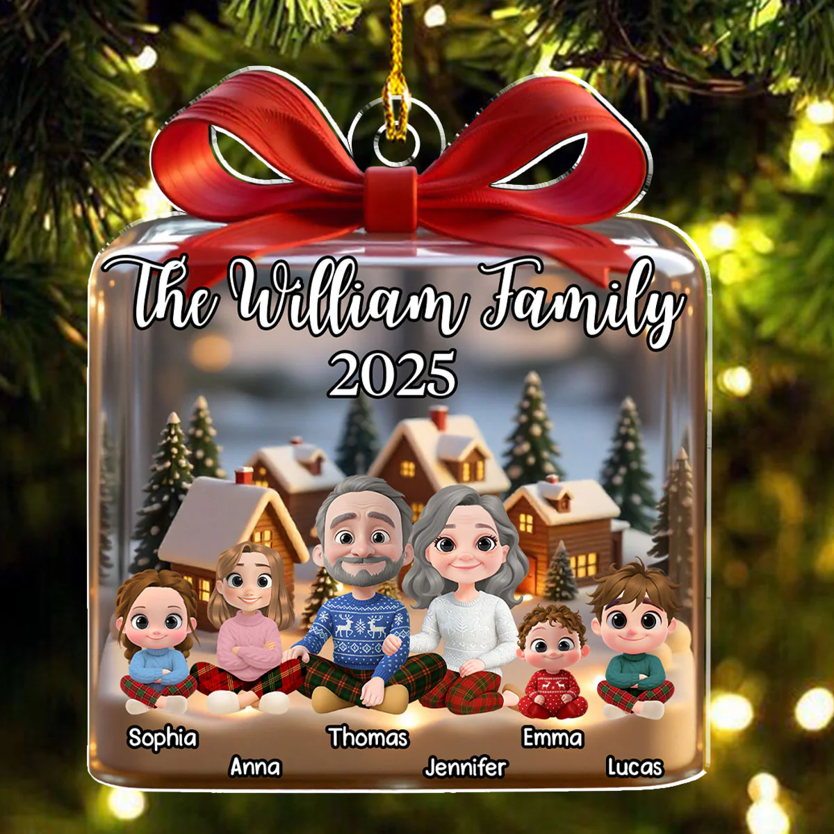 Our Family This Year - Personalized Custom Acrylic Ornament - Image 3